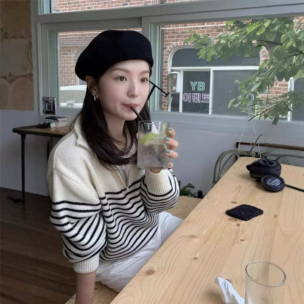 现货 ged秋季新款女装长袖上衣女式针织衫女韩系东大门设计感毛衣