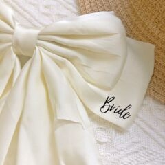 TEMUアマゾン起爆Bride米の白い蝶結びのリボン