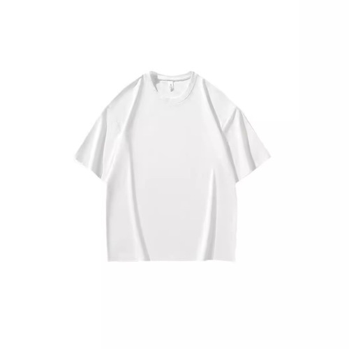 Men's Heavyweight Pure Cotton Short Sleeve Icy Cool American Streetwear Anime Summer Ice Silk Half-Sleeve T-Shirt