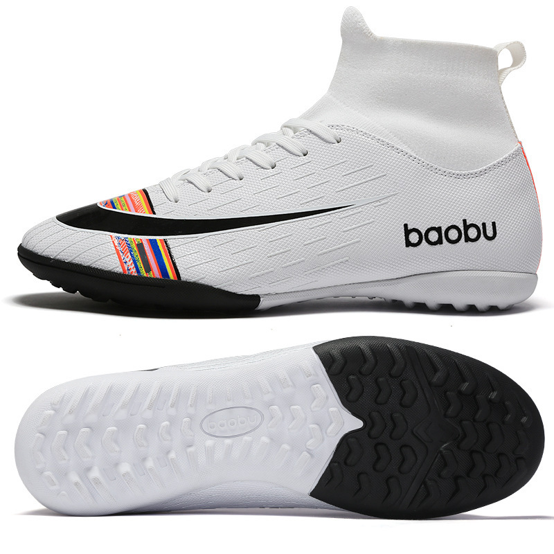 TF césped artificial AG nail Youth leather Foot competition Training 23 cross-border High-top zapatos de fútbol para hombres y mujeres uñas rotas