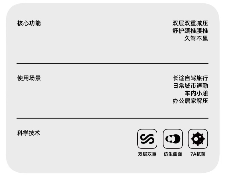 Car Headrest, Double-Layer Car Pillow, Neck Pillow, Car Seat Pillow, Lumbar Cushion, Neck and Waist Support, 2026 New Model