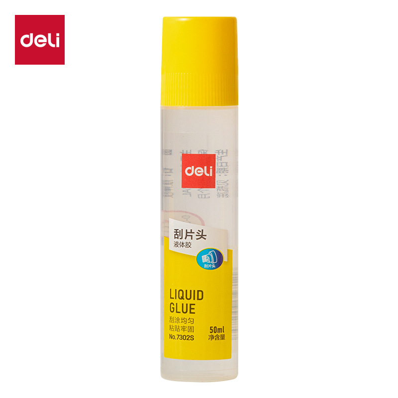 DeLi7302S pegamento líquido 50ml papelería pegamento manual sello lote de pegamento líquido
