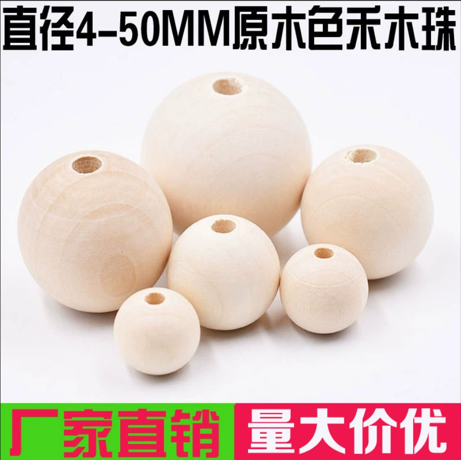 Круглые деревянные бусины деревянные шарики 4-50 мм натуральный бревно натурального цвета круглые деревянные бусины Свободные бусины браслет DIY ювелирные аксессуары