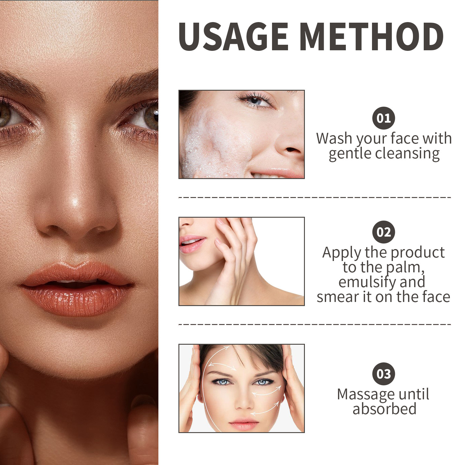 OUHOE Dark Spot&Acne för att bleka fläckar, återfukta huden, reparera aknemärken, mörka och ljusa upp ansiktets essens_voghion.com
