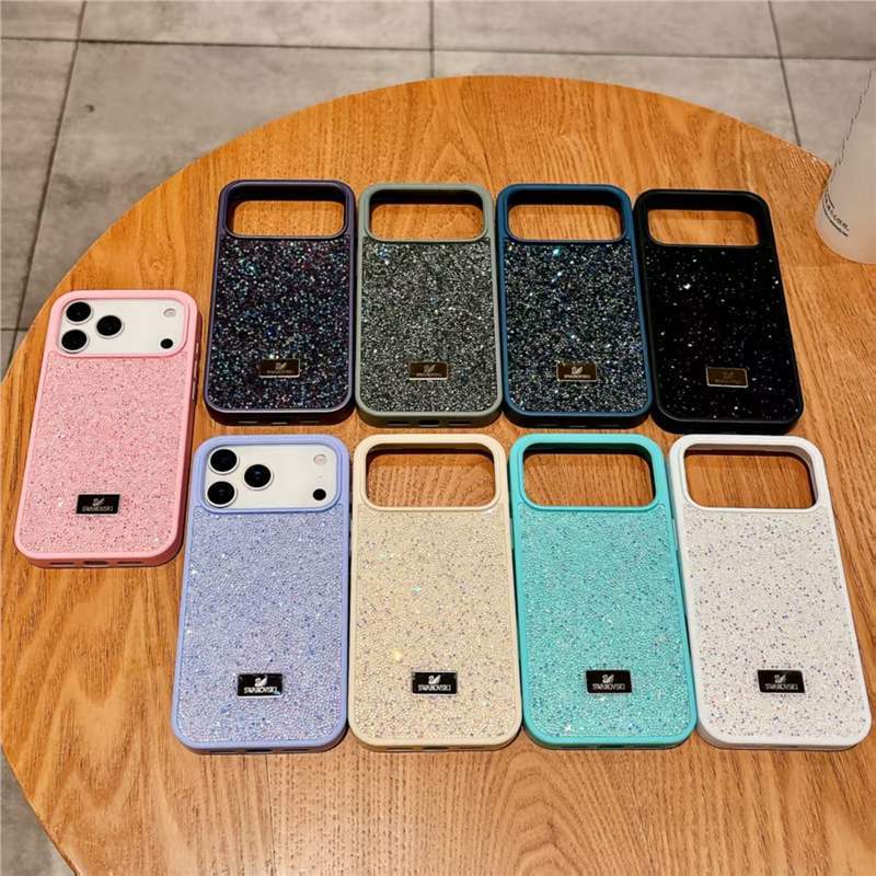 奢华闪钻适用苹果17ProMax手机壳iPhone15电镀潮牌高级水钻16全包|undefined