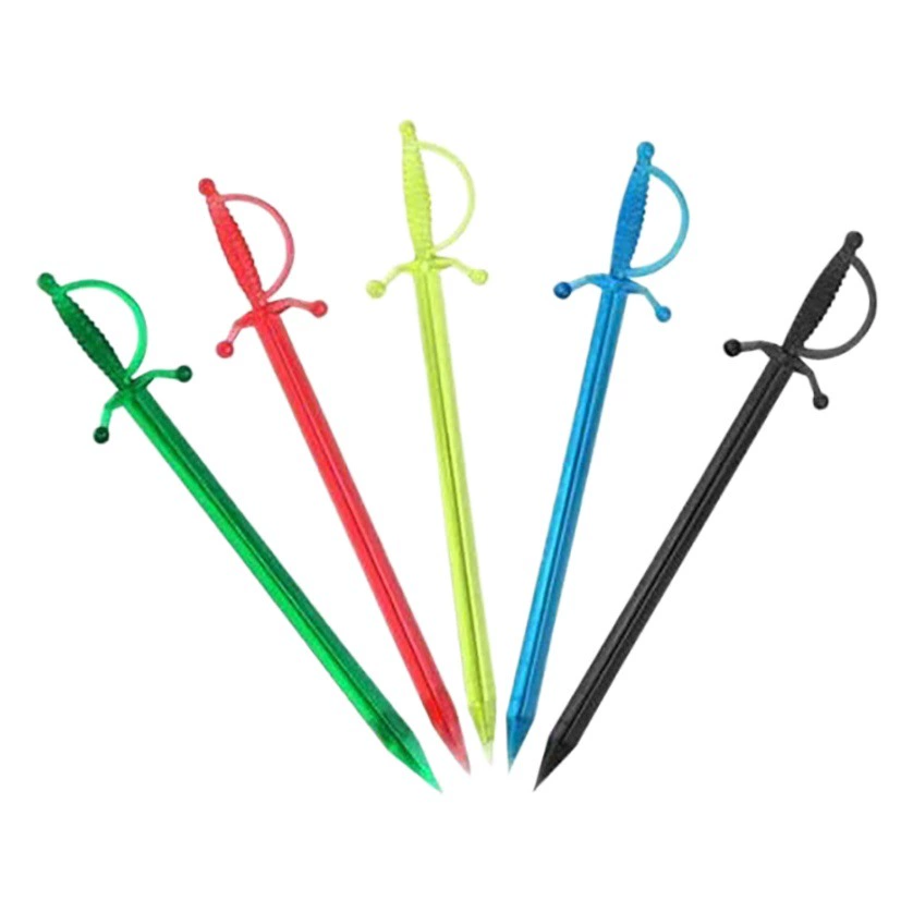 В наличии дегустация Вечеринка пищевая одноразовая пластиковая фруктовая табличка меч цвет Коктейльная вилка для закусок