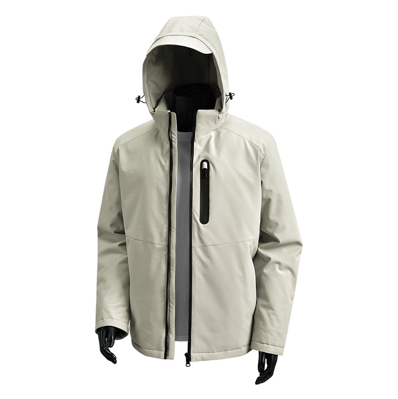 Gepolsterte Jacke Herren Lose Gepolsterte Jacke Mit Kapuze Softshell Outdoor Gepolsterte Jacke Herrenjacke_voghion.com