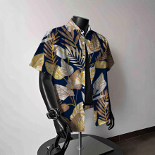 东南亚度假旅行休闲男士冰丝垂感海边冲浪云南泼水节夏威夷花衬衫