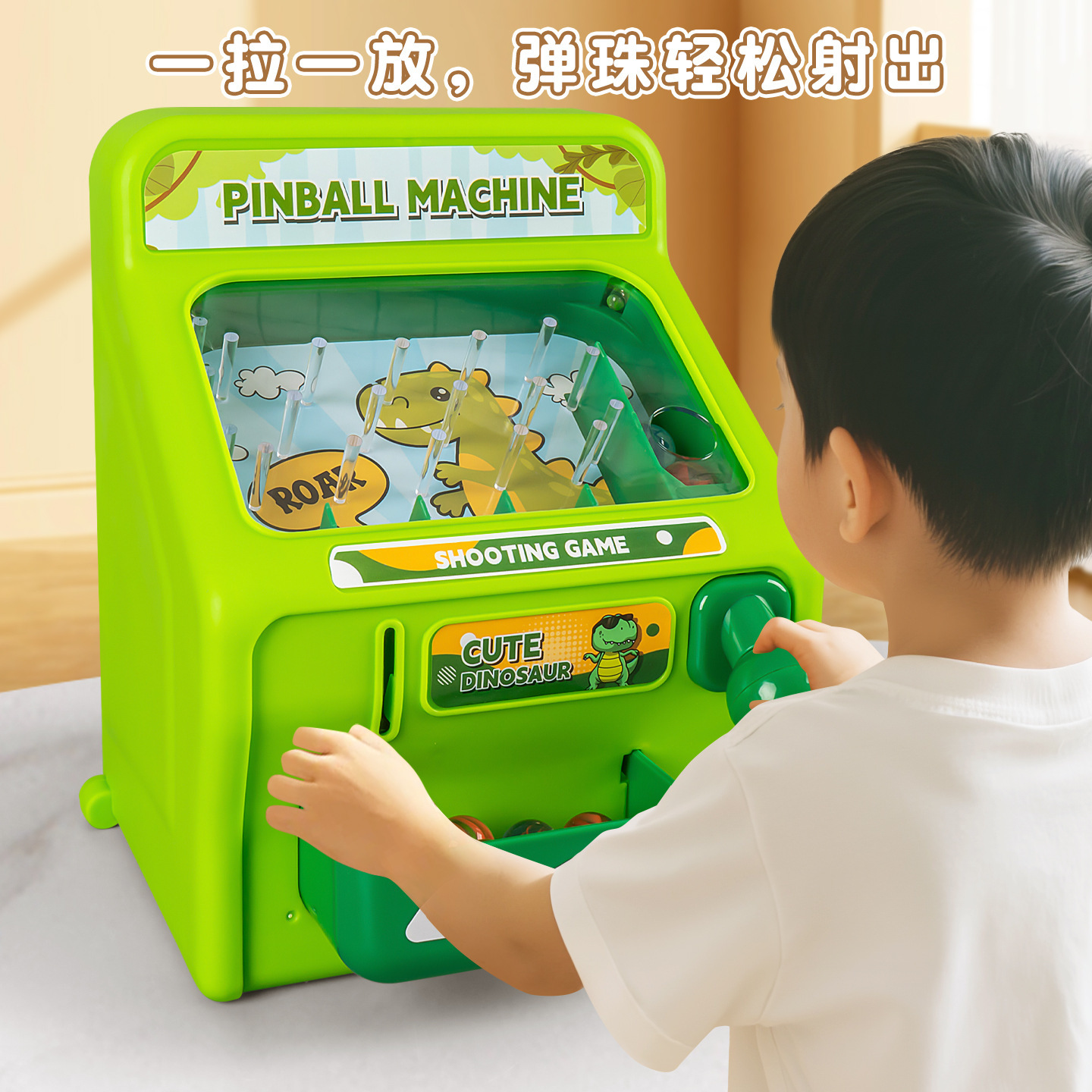 Childhood Nostalgic Pinball Game Machine, Educational Game for Boys and Girls, Holiday Gift for Kidsren Aged 3-6, Pinball Shooting Machine