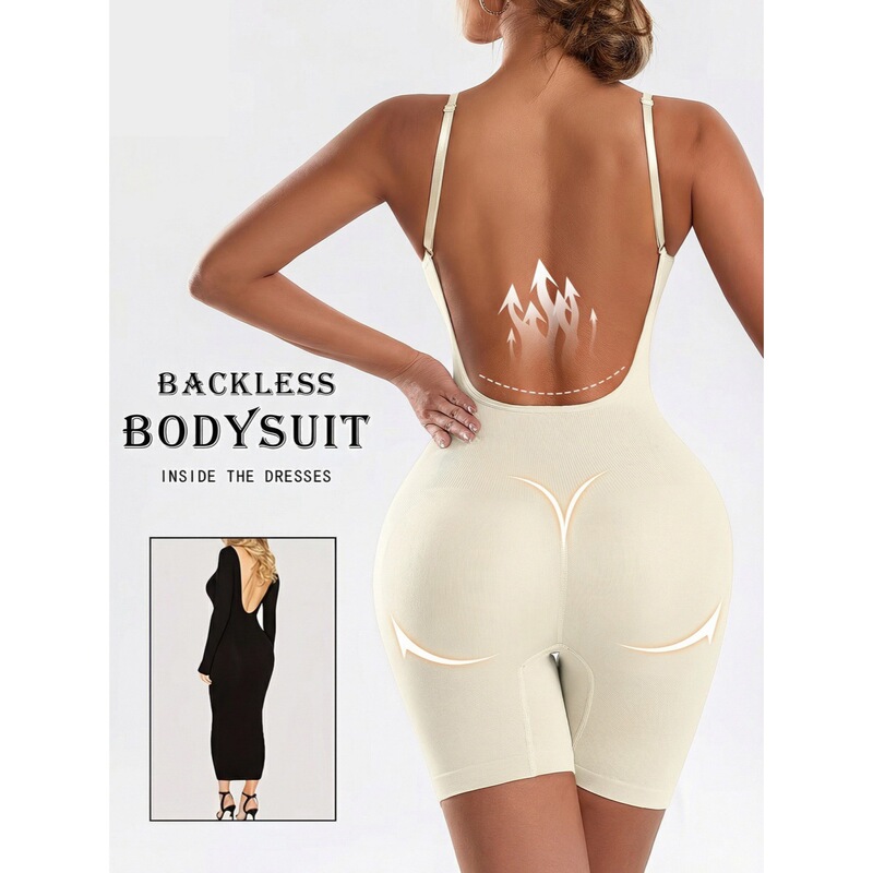 Cross-border European and American shapewear, tummy control shapewear, butt-lifting camisole one-piece with flat-leg briefs, large U-back waist-shaping corset for women Cross-border European and American shapewear, tummy control shapewear, butt-lifting camisole one-piece with flat-leg briefs, large U-back waist-shaping corset for women
