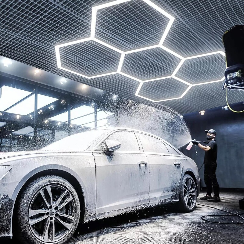 Led Barber Shop Office Ceiling Garage 6500K Light Hexagonal Bracket Light Zhongshan Lighting Fixtures Super Bright Led Barber Shop Office Ceiling Garage 6500K Light Hexagonal Bracket Light Zhongshan Lighting Fixtures Super Bright