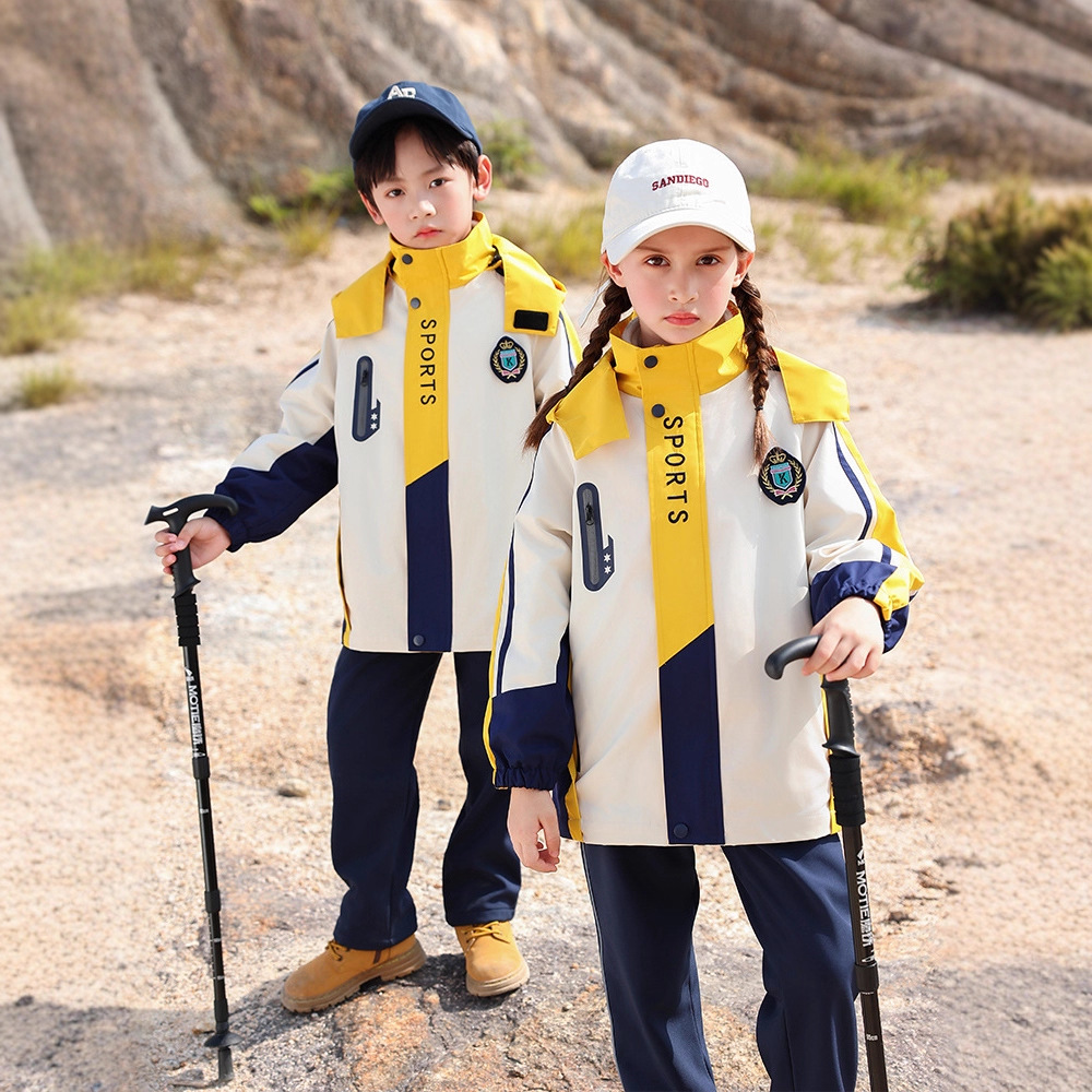 Primary School Uniforms, Outdoor Three-In-One Jackets, Kindergarten Uniforms, Warm Children's Suits, Group Sports Suits