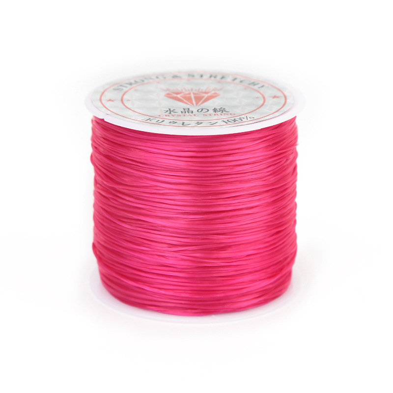 Suministro 0,8mm cuentas de cristal planas hilo elástico extensión del pelo accesorios DIY material de cuentas cuerda pulsera cuerda al por mayor