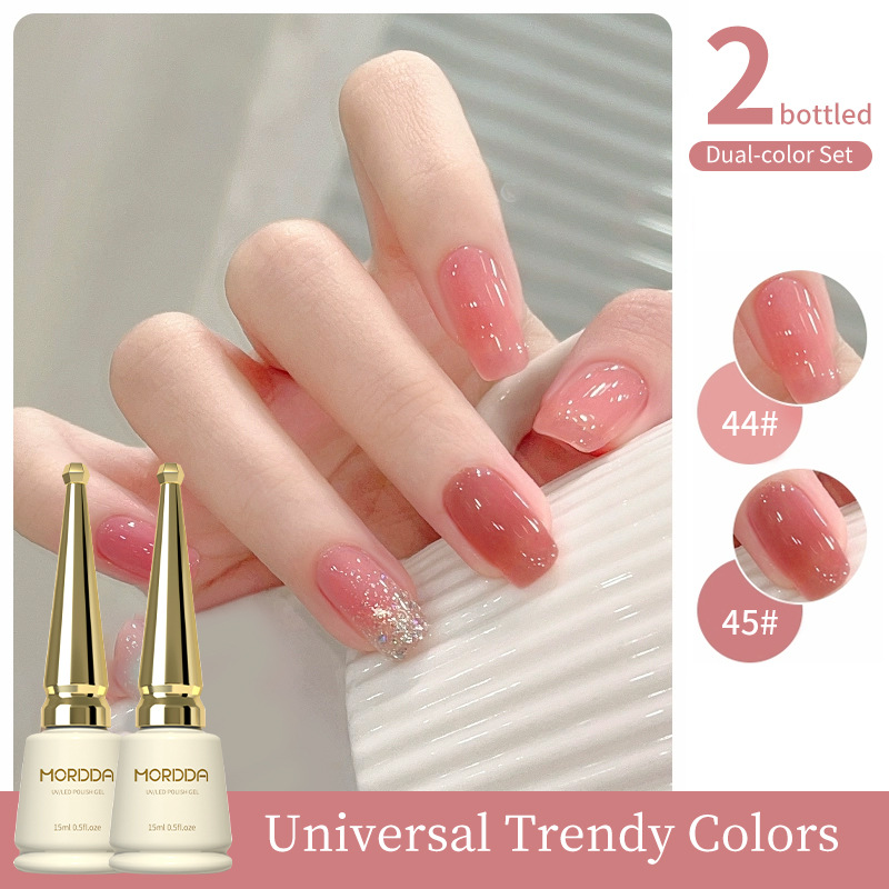2025 nuevo traje especial de salón de manicura de color popular de color blanco mágico de champán de platino