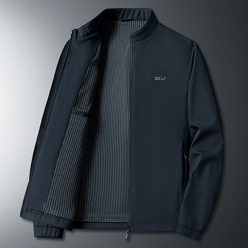 2023 spring and autumn new pattern Jacket coat middle age man Stand collar leisure time Jacket dad Spring Thin section clothes