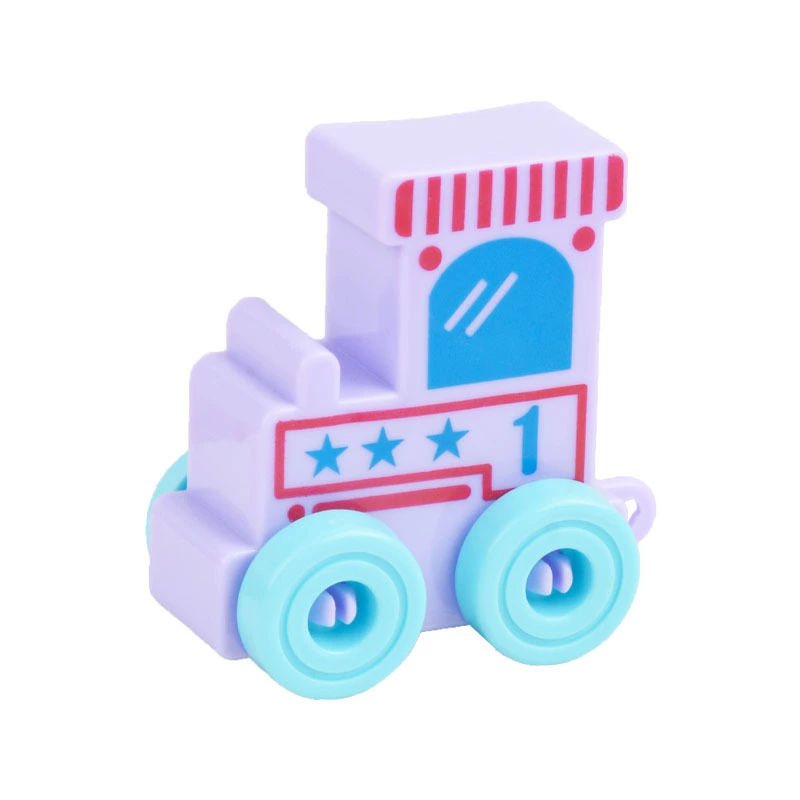 Цифровая обучающая железная дорога игрушка, изучение чисел для 1–3 лет, набор из 6 или 12 вагонов (в сумке)