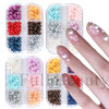 Beads for manicure from pearl, brand three dimensional accessory, fake nails for nails, suitable for import, new collection