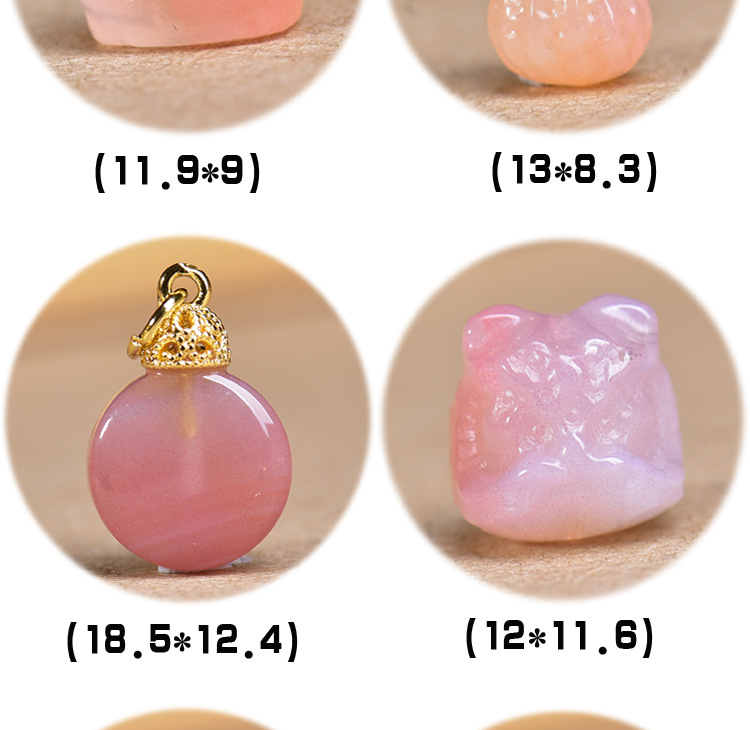 Natural Salt Source Agate Carved Back Cloud Spacer Beads Waist Beads Bracelet Necklace Accessories DIY Semi-Finished Loose Bead Jewelry