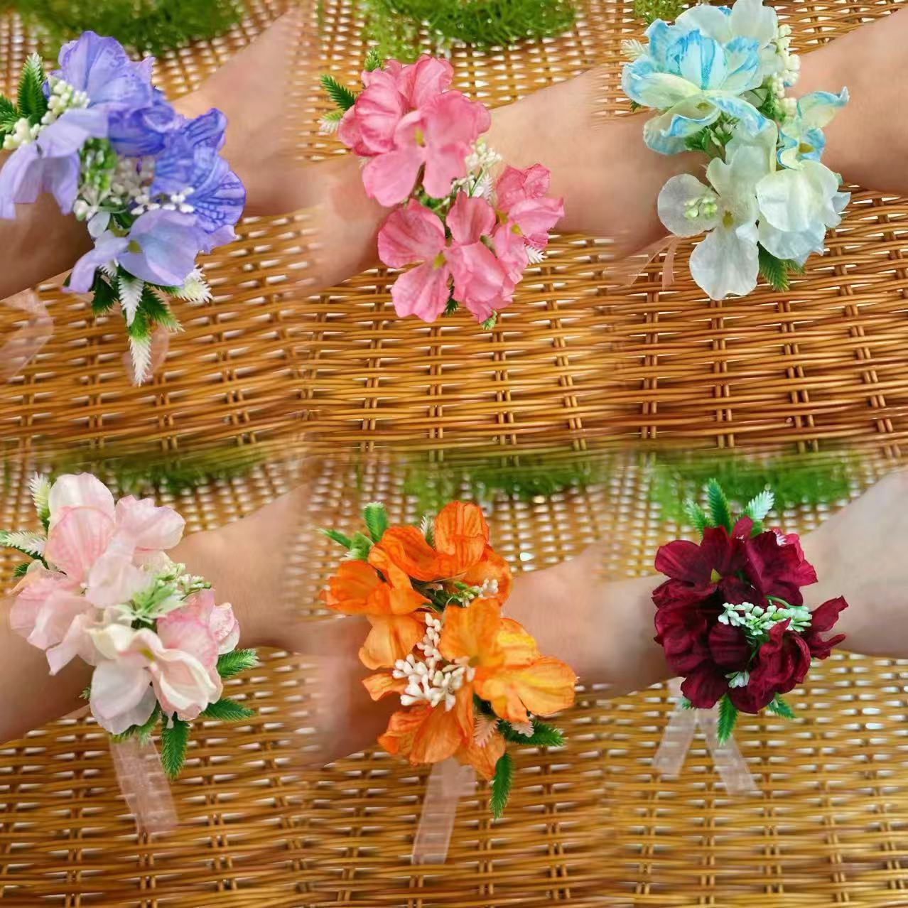 Schlichter, frischer Haarkranz im Waldstil, leuchtender Kopfschmuck, Brautstirnband, Blumenhaaraccessoire, Hochzeitsfoto, Strandurlaub_voghion.com