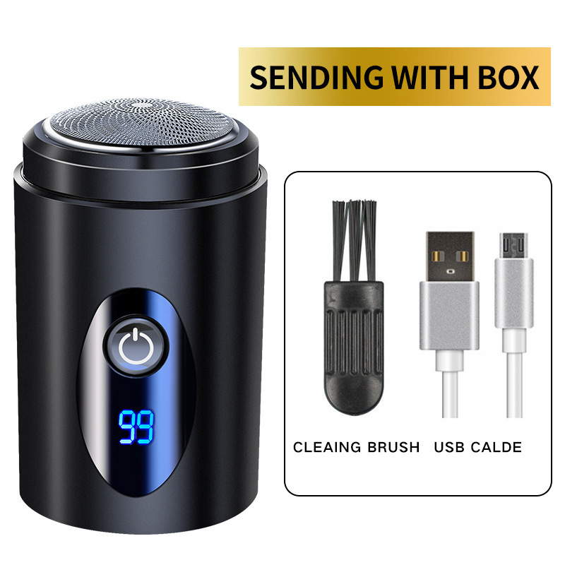 Afeitadora eléctrica transfronteriza, afeitadora portátil recargable, pistola de acero pequeña para hombre, Douyin, tres cabezales súper limpios