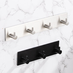 跨境304不鏽鋼掛鈎強力粘鈎金屬衣帽鈎門後五金掛衣鈎免打孔衣鈎