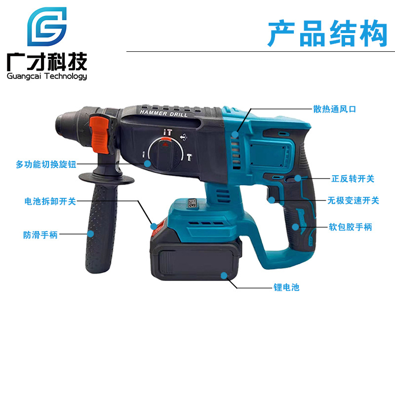 Rechargeable lithium battery electric drill set