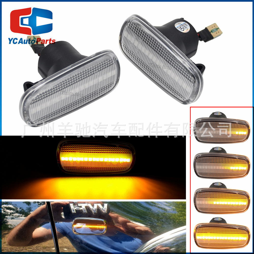 Adecuado para toyota tyrannite landkuroze viejo prado 2700 guardabarros luz LED corriente de agua luz lateral
