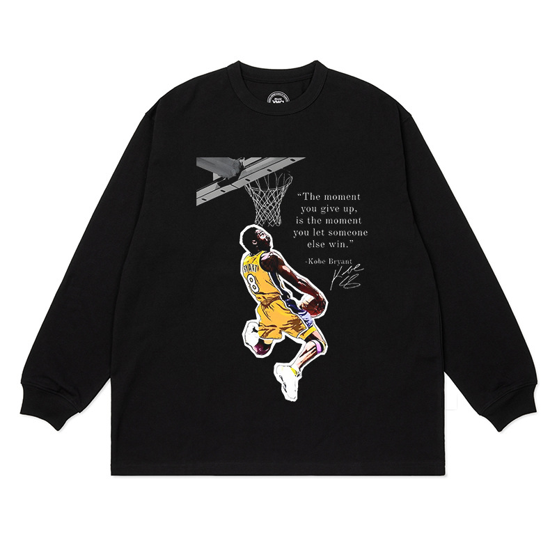 Kobe Bryant Digital Direct Jet American High Street Heavyweight Washing Made Old Vintage Tops