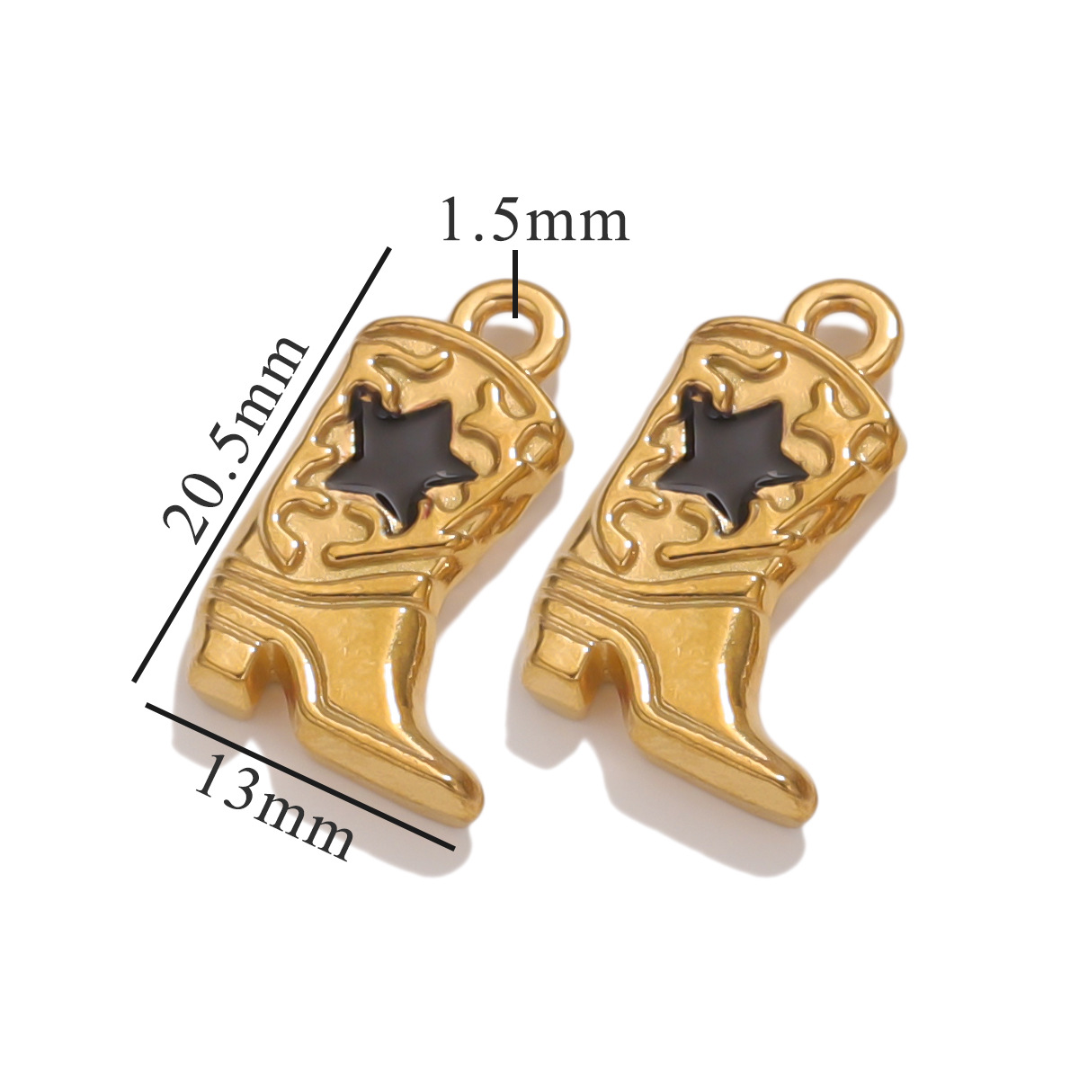 Botas de fundición de acero inoxidable colgante pequeño collar chapado al vacío pulsera colgante botas accesorios DIY joyas