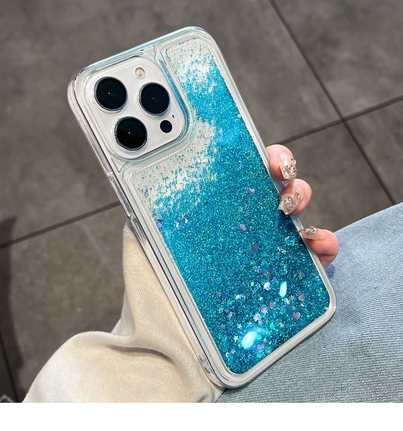TPU büyük delikli dekompresyon sıvı kum telefon kılıfı, Apple 17 Pro Max sıvı iPhone 16/14 koruyucu kılıf 15 için uygun.