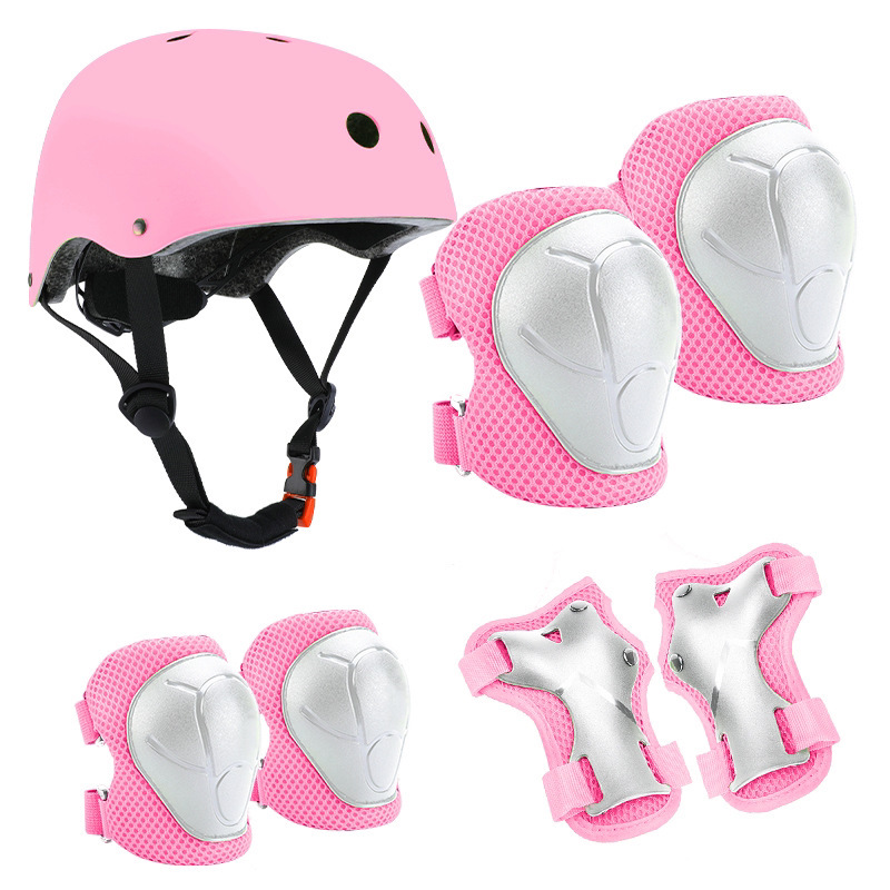 Conjunto de siete piezas rosa (incluido el casco)