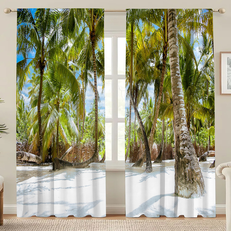 Amazon's Best-Selling Printed Curtains with Popular Landscape and Creative Patterns, Strong Decorative Appeal, Light Luxury Style, Suitable for Dormitories and Home Use Amazon's Best-Selling Printed Curtains with Popular Landscape and Creative Patterns, Strong Decorative Appeal, Light Luxury Style, Suitable for Dormitories and Home Use