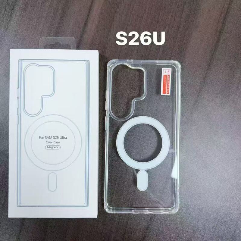 Suitable for Samsung S26Ultra Acrylic Magnetic Case, In-Stock, Magsafe Wireless Fast Charging Phone Case