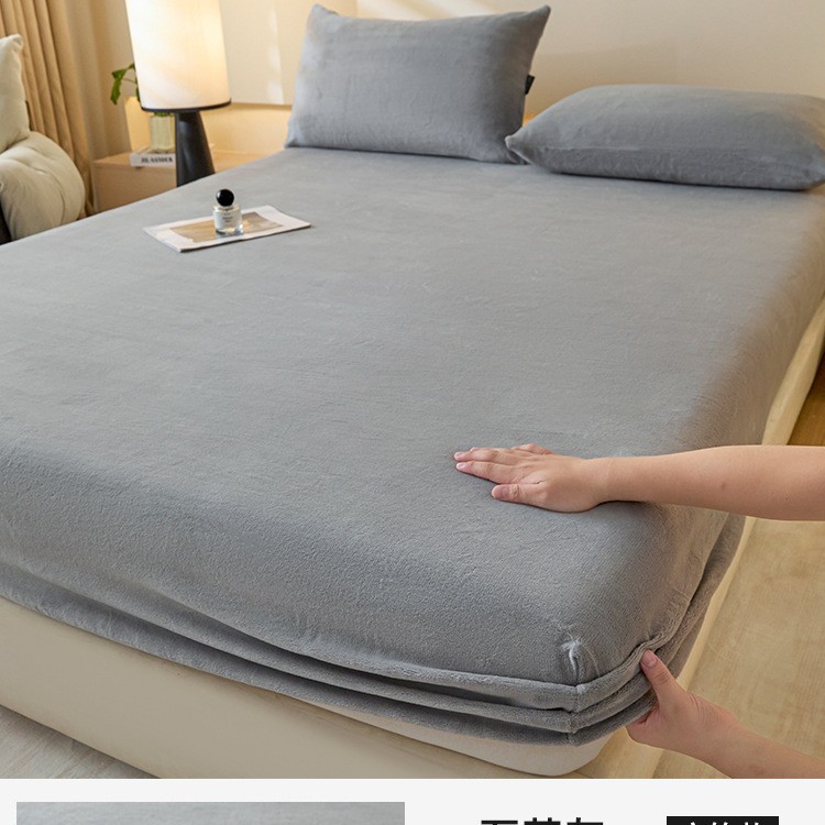 Leche cama de terciopelo 2026 nuevo invierno más terciopelo espeso brida de coral cama de terciopelo sábanas colchón cubierta protectora