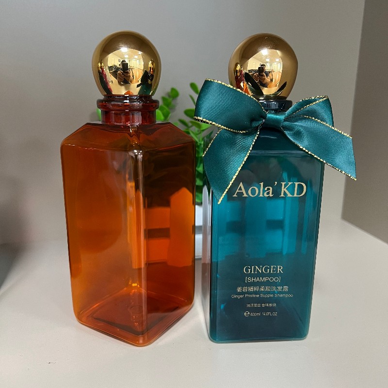 400ML大容量化妆品分装瓶 浴室洗发水沐 浴露按压 乳液瓶 四方瓶