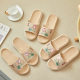 New linen slippers men and women open cotton and linen thick bottom embroidered comfortable lovers floor home slippers wholesale