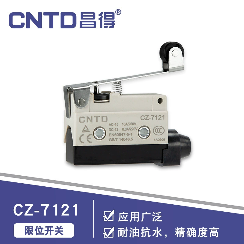 Электрический микропереключатель CNTD Changdi CZ-7121 Переключатель ограничения хода Водостойкая самовосстанавливающаяся длинная ручка с роликом