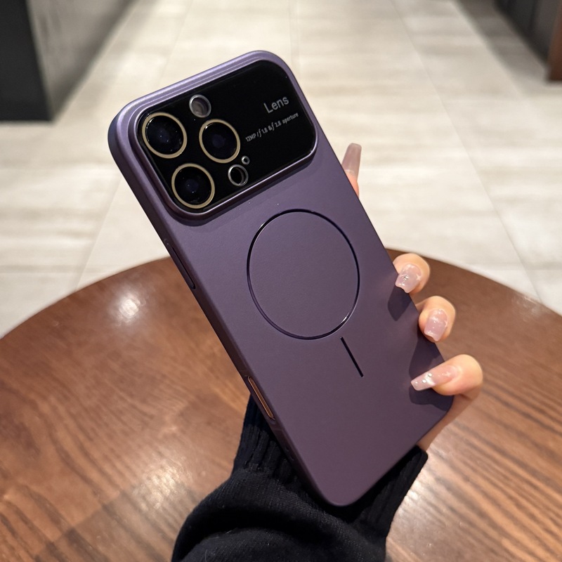 Apple 16 携帯電話ケース iPhone17promax オールインクルーシブレンズフィルムスキンフィールつや消しモデルに適した大きな窓磁気吸引|undefined