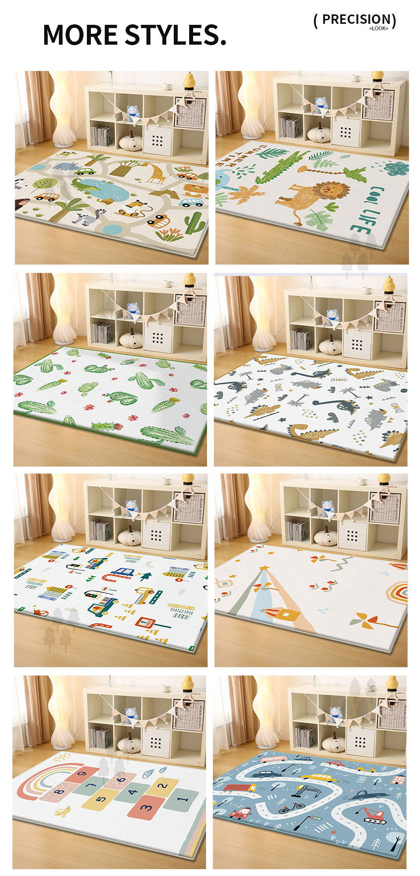 3cm Thickened Kidsren's Tatami Sponge Floor Mat Climbing Mat Living Room Bedroom Kang Mat Bedside Reading Area Carpet
