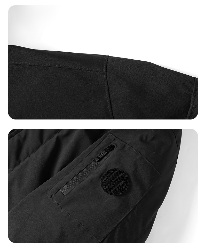 Manteau en coton pour homme, manteau d'hiver chaud, marque tendance, manteau en coton épais, col en fourrure, manteau en coton pour homme_voghion.com