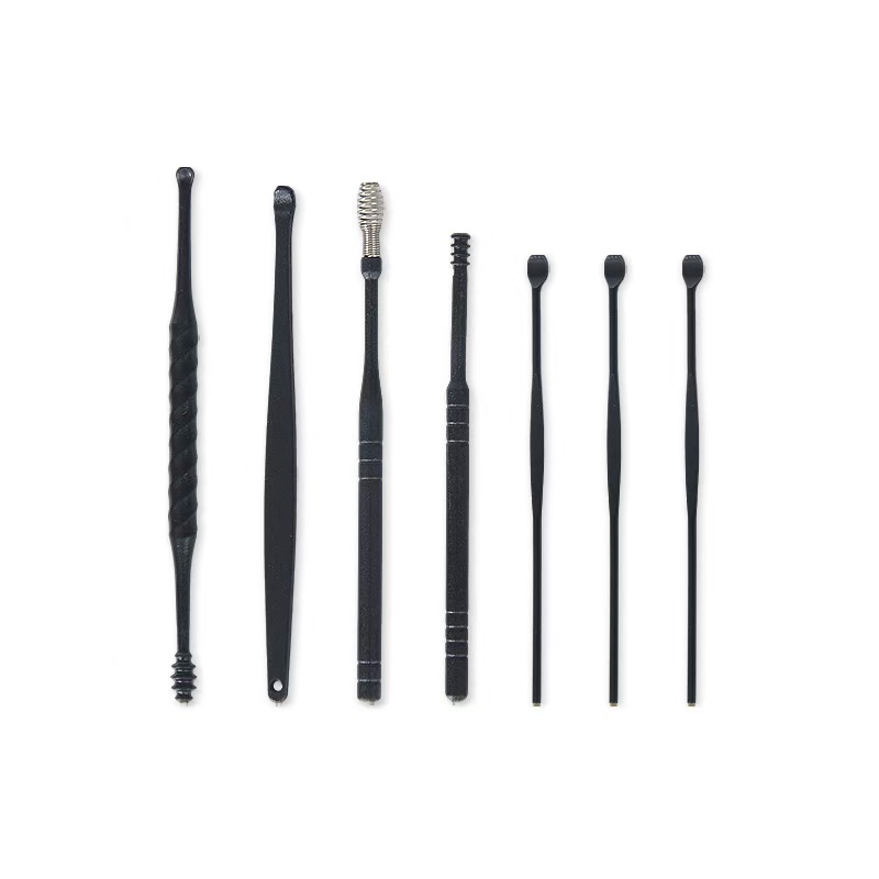 Juego de limpiadores de oídos portátiles en existencia, juego de 6 piezas, limpiadores de oídos con resorte en espiral para el hogar, herramientas para limpiar los oídos.