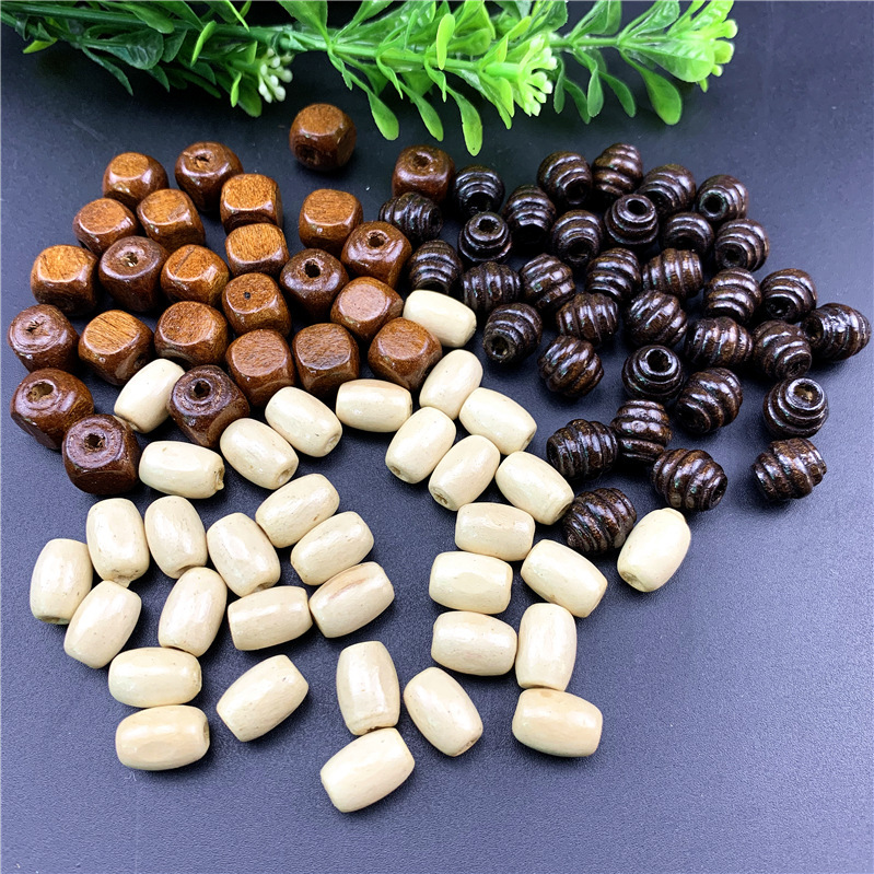 Spot wooden beads wholesale rice beads square beads beads DIY jewelry accessories handmade materials shaped loose beads