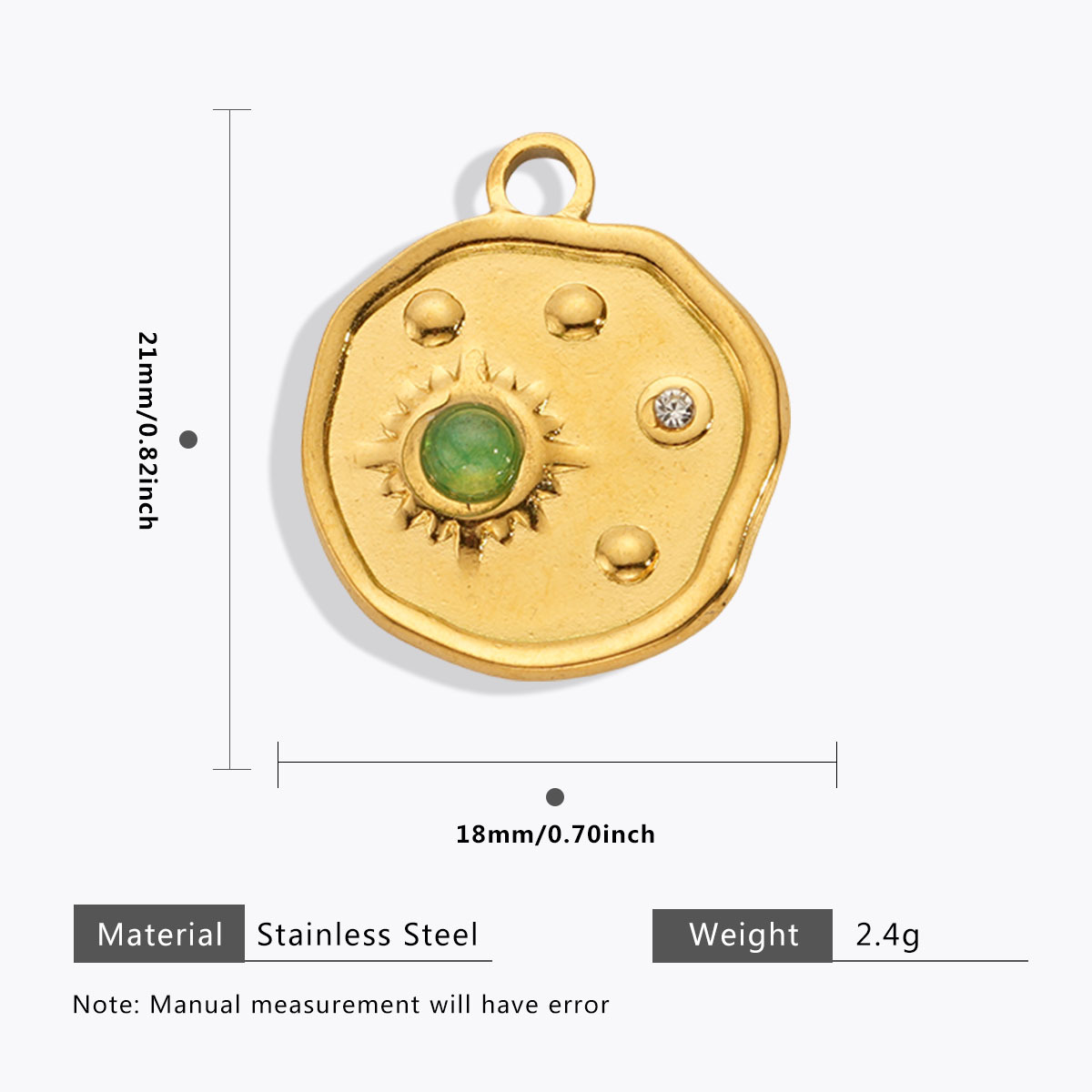 3g Weight Pendant Jewelry Making Type 10*10mm, 16*18.5mm, 18.5*30mm Jewelry Making Size Malachite, Tiger Eye, Zircon Inlay Material DIY Jewelry Accessories Classification 5 PCS/Package Quantity 304 Stainless Steel Material Geometric, Cross, Water Droplets Pattern All Seasons Season Polished Finish Inlay Design Modern Style Style 5 PCS/Package 10*10mm 16*18.5mm 18.5*30mm 304 Stainless Steel Malachite Tiger Eye Zircon Geometric Cross Water Droplets Polished Pendant DIY Jewelry Accessories 8