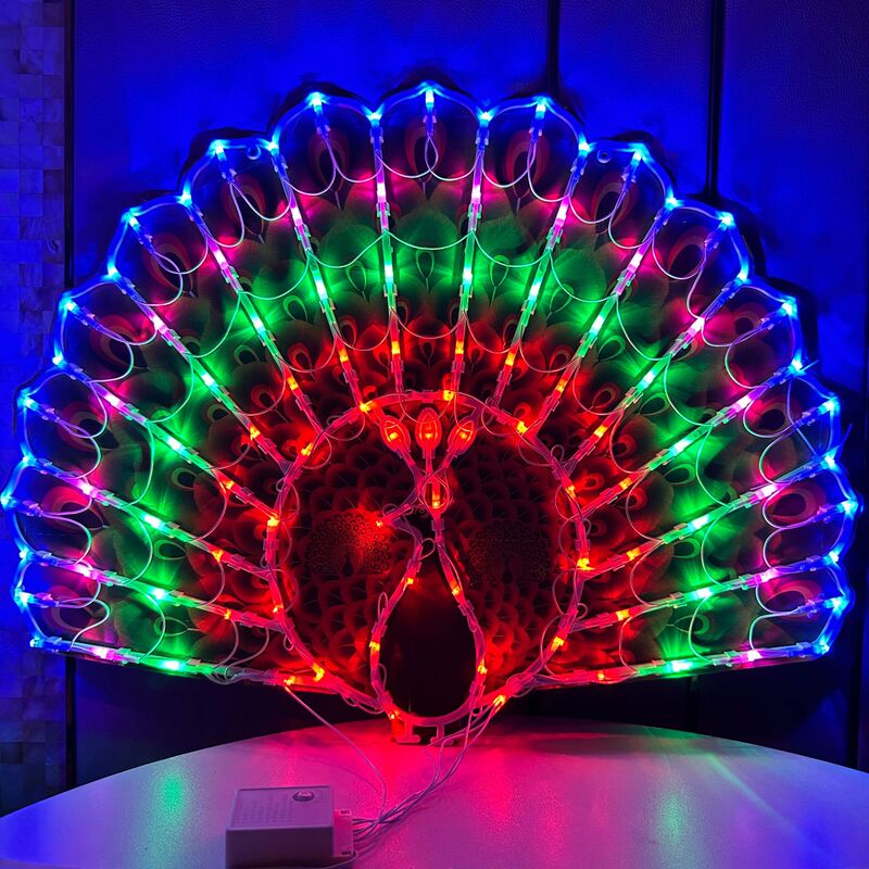 Led Colored Lights Peacock Light Stand Lights Five-Star Sunflower Heart-Shaped Christmas Decorations for Home and Mall Window Displays Plug-In Decoration Led Colored Lights Peacock Light Stand Lights Five-Star Sunflower Heart-Shaped Christmas Decorations for Home and Mall Window Displays Plug-In Decoration