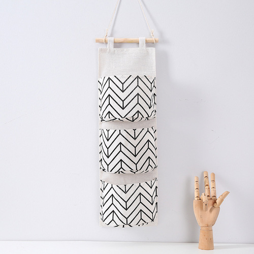 Storage bag hanging bag bedside wall hanging door behind cute fabric hanging pocket hanging storage bag dormitory storage artifact