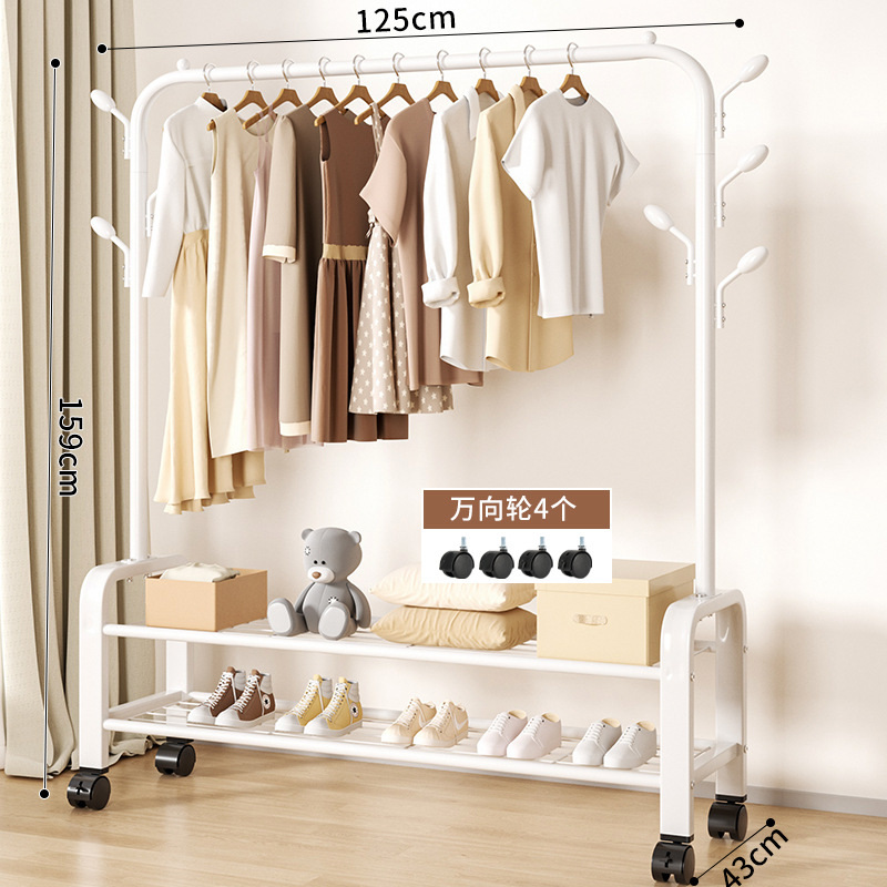 percha de ropa simple piso plegable balcón secado estante de ropa doméstico dormitorio doméstico varilla de secado plegable percha de ropa