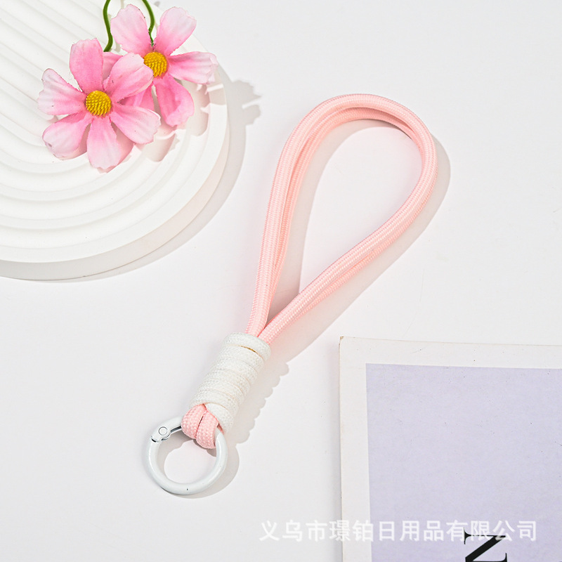 小红书爆款简约手机挂绳彩色编织钥匙扣挂绳拼色手机绳水杯绳批发|undefined
