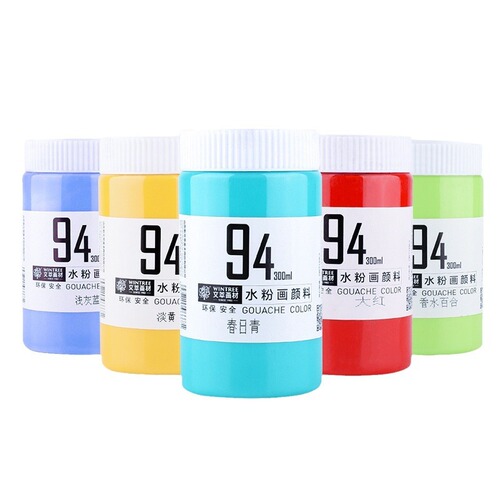 Wencui 300ml gouache paint art painting large bottle 42 colors student sketch advertising painting gouache paint