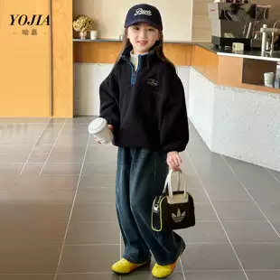 Худи для девочек на флисе утеплённое зима