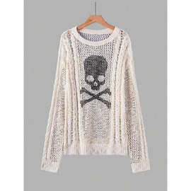 U 80152 Hollow cable knit crew neck sweater 镂空麻花圆领毛衣